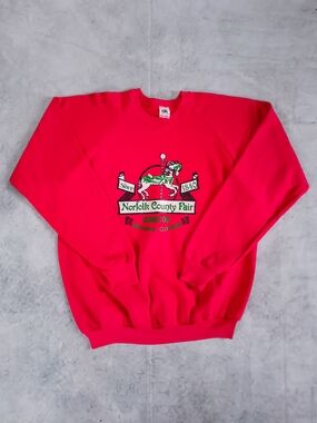 Vintage 90s Norfolk County Fair Simcoe Ontario Crewneck Sweatshirt